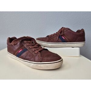 Levi’s Comfort Men’s Brown Leather Sneakers Size 9.5 Casual Street Skate Look